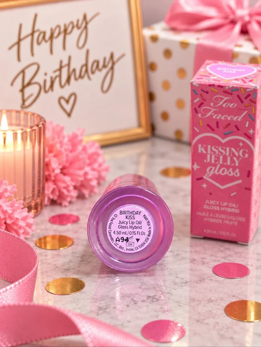 Too Faced Birthday Kiss + Tower 28 Confetti Cake Lip Duo NIB